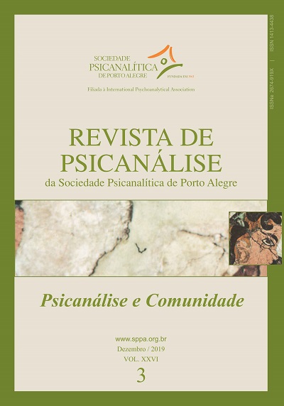 					Visualizar v. 26 n. 3 (2019): Psicanálise e Comunidade
				