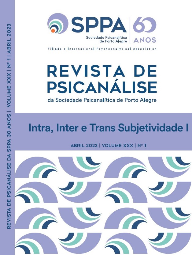 Edição INTRA, INTER E TRANS SUBJETIVIDADE - Parte 1 da Revista de Psicanálise da SPPA